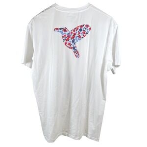 Bird Dogs Men's XL Athletic Performance Shirt Floral Bird Logo Graphic Tee White